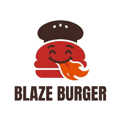 Blaze Burger — restaurant logo made with MakeLogoNow