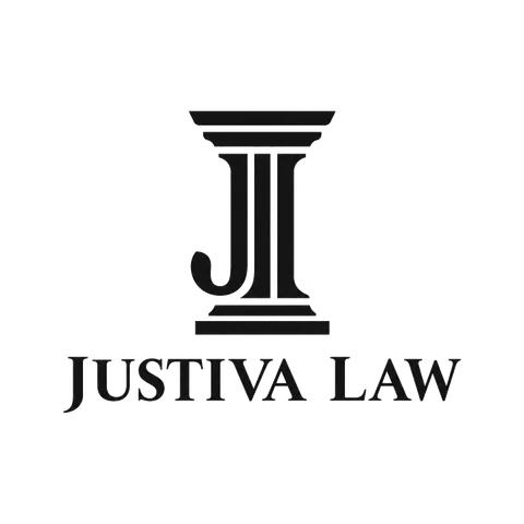 Justiva Law — law firm logo made with MakeLogoNow